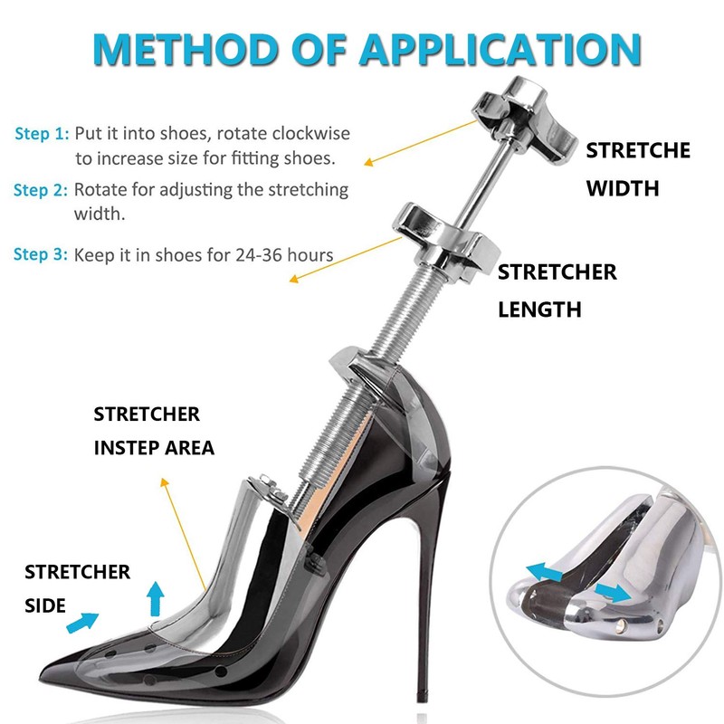 OPATER Professional Metal Shoe Stretcher Adjustable Width and Length Shoe