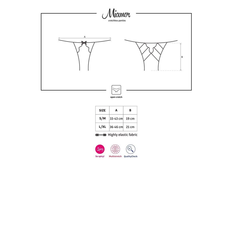 Obsessive Miamor Crotchless Thong, 60 g