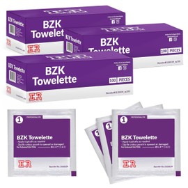 Ever Ready First Aid Benzalkonium BZK Wipes, 5”x7”, 300 Count