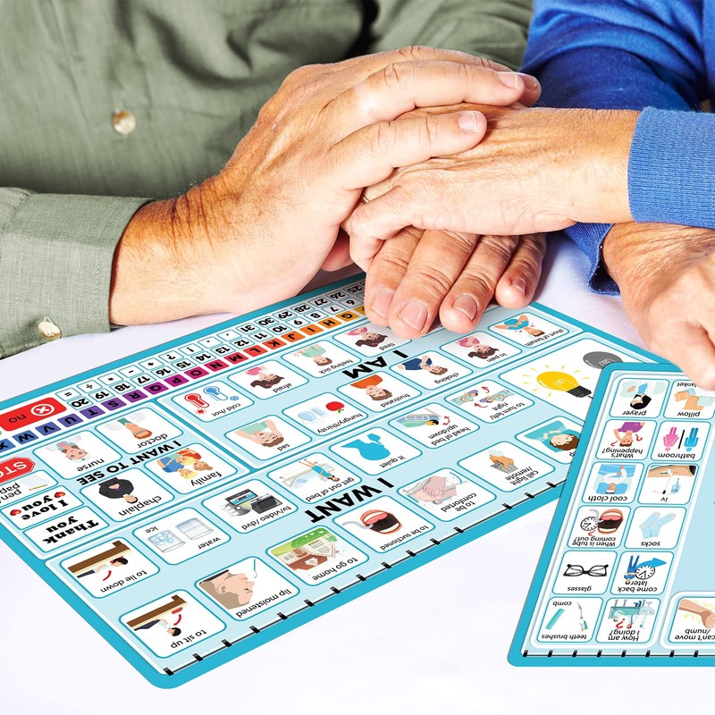 6 Pcs Communication Board for Nonverbal Adults Aphasia Colorful Picture