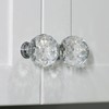 Crystal Door knobs 10 Pcs, Luxury Round Diamond Style Glass