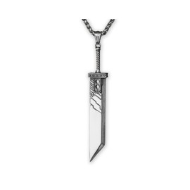 Extra Large Fantasy RPG VII Remake Cloud Buster Sword Pendant Necklace (Stainless Steel)