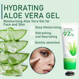 Unidades De Gel De Aloe Vera Para Rostro Y Cuerpo, Hidratante En Formato De Viaje, Para Todo Tipo De Piel. No Pegajoso, De Larga Duración, Refrescante, Hidratante Y De Rápida Absorción, 30