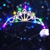 JEWEKY Light Up Rhinestone Tiara and Crown Silver Princess Birthday