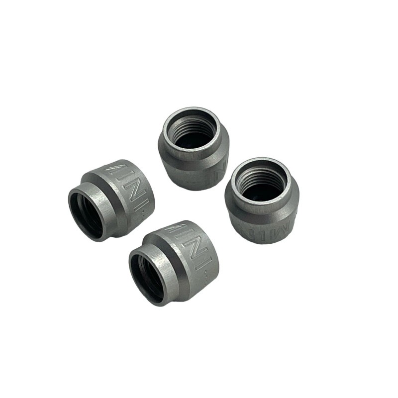 MINI Cooper Emblem Logo Silver Tire Valve Stem Caps Set