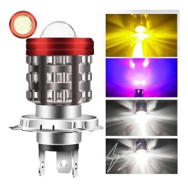 Faros Led Para Moto Ba20d H4 Luces De Parpadeo Intenso Led