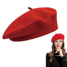 XURJUMI Beret Hats & Berets for Women, Beret, Red Hat, Retro Winter Hat, Winter Hat, Beret, Women's Hat for Meeting with Friends, Party, d'Alene to