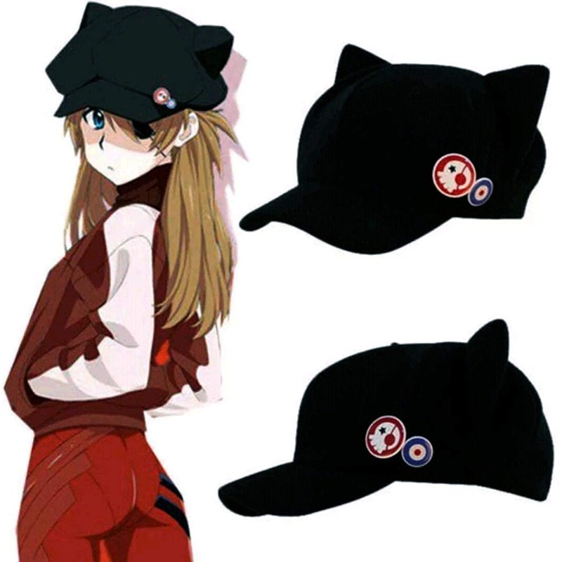 [monirnigplace] Evangelion Eva Asuka Hat, Cosplay Cap, One Size Fits