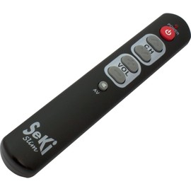SeKi Slim schwarz lernfähige Universal-Fernbedienung mit großen Tasten - für Senioren + Kinder
