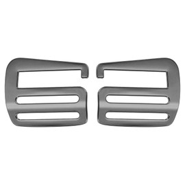 PATIKIL G Hook Webbing Slide Buckles 38mm, 1 Pair Metal G Hooks Webbing Buckles Clips Adjustable Buckle for Backpack Luggage Straps Webbing Outdoor Belt Hardware, Grey