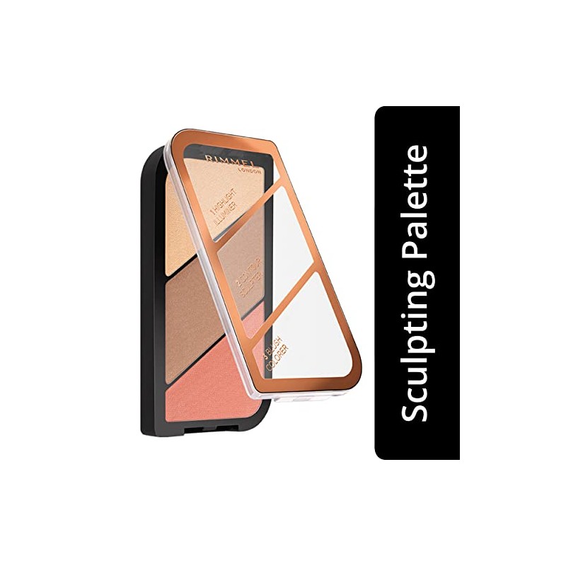 Rimmel Rimmel London Sculpting Highlighter Palette 3-tone, Coral Glow, 18.5