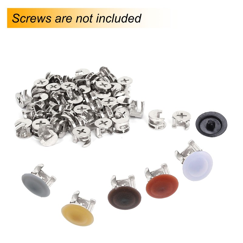 sourcing map 150Pcs Plastic Screw Caps for Eccentric Wheels Cam