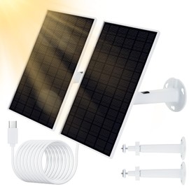 5W Solar Panel Compatible Ring Camera, with 10ft Solar Charger Cord, for Spotlight Cam Plus