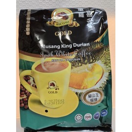 HICOMI Musang King Durian 4in1 Ipoh Instant White Coffee (38g X 12 Sachet)
