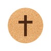 Christian Cross Cork Coaster Set of 6