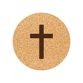 Christian Cross Cork Coaster Set of 6