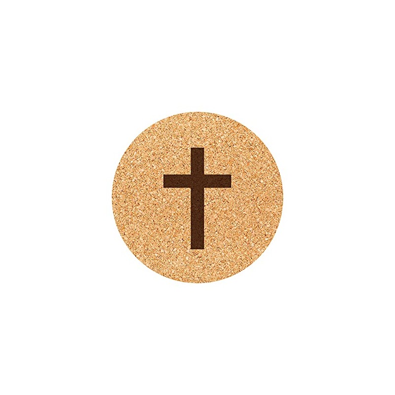 Christian Cross Cork Coaster Set of 6
