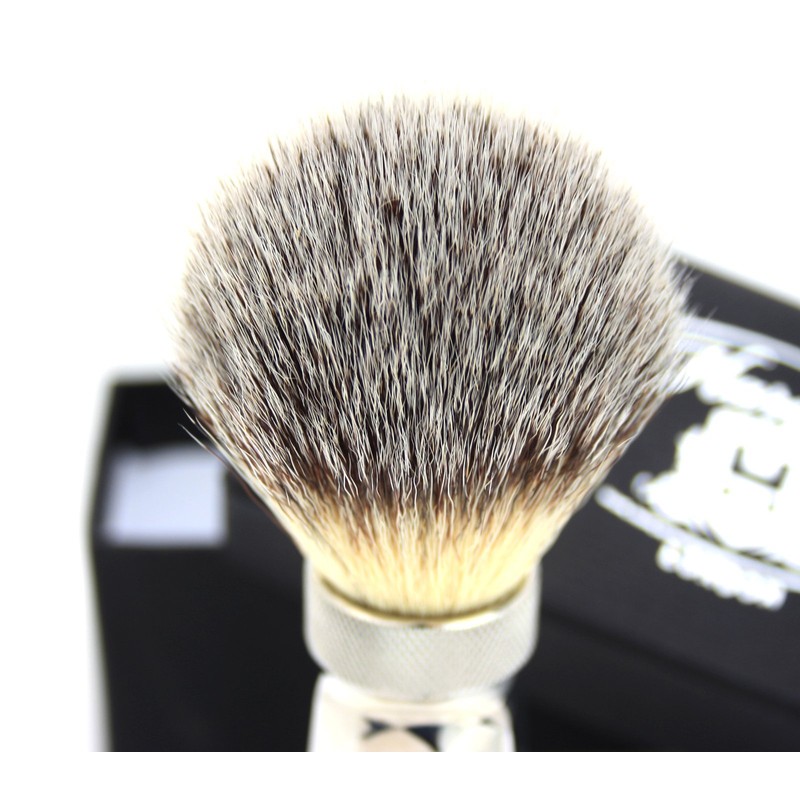 Synthetic Hair Shaving Brush Stainless Steel Handle with Classical Box