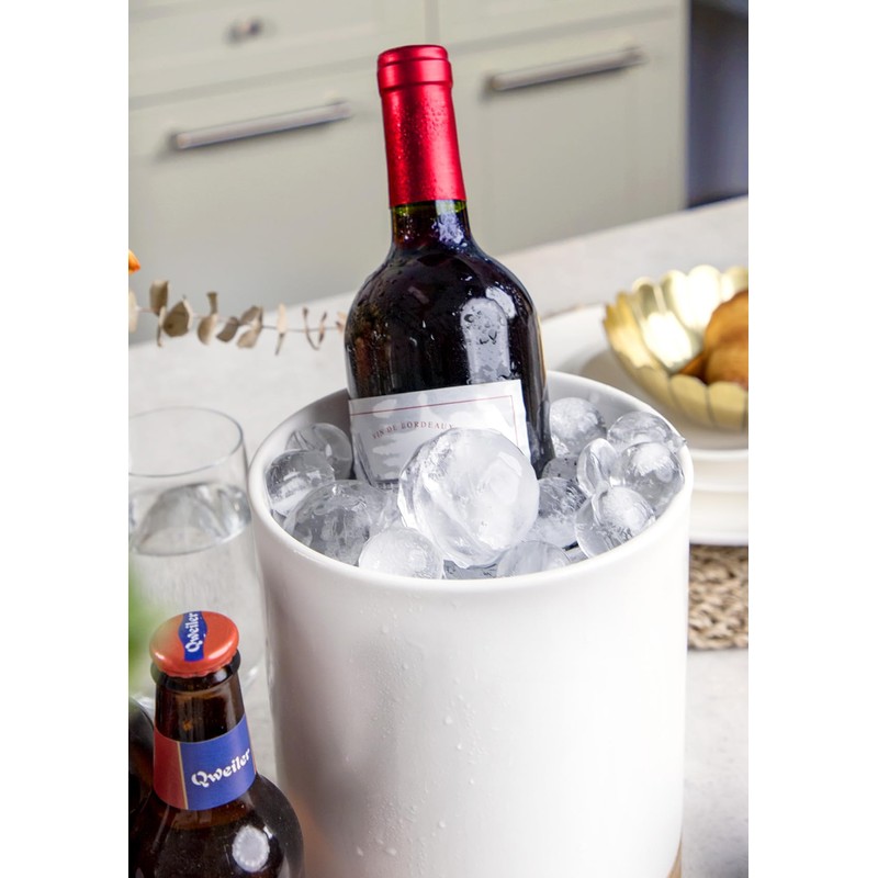 Nucookery 360° Rotating Utensil Holder, 7.2" Large Utensil Crock, White