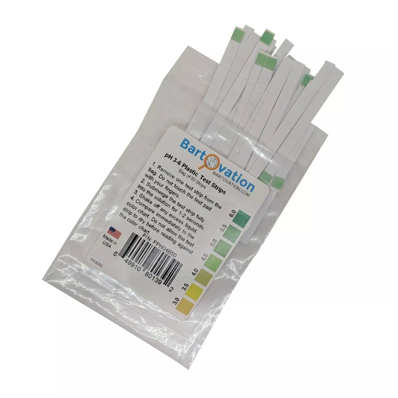 Bartovation pH 3-6 Short Range Test Strips [Bag of 50