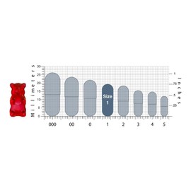 Empty Capsules Size 1 - Clear Vegan HPMC - 500 Count - Fits Capsule Filling Machine Tray - Joined Vegetarian Caps Easy Snap for DIY Powder Supplement Pills - Halal Kosher Hypromellose