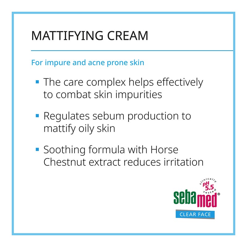 Sebamed Clear Face Mattifying Cream 50ml