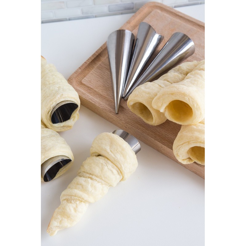 Fox Run 4508 Cream Horn Molds, Tin-Plated Steel, Set of