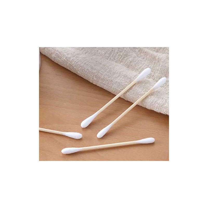 200 Hisopos de Bamboo con almohadillas de algodón 100% Biodegradables.