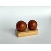 Two Elegant Maidu Wooden Balls 45 mm for Relaxing Hands