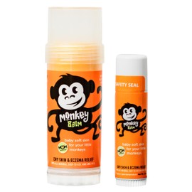 Monkey Balm All Natural Skin Care for Kids, Babies, Adults for Dry, Cracked Skin, Skin Irritation, Rashes, (1) 2oz (1) 0.6oz healing balm (2 Pack)