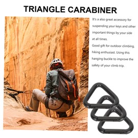 Kisangel Large Triangle Carabiner, Key Carabiner, Hammock Carabiner, Robust Hook, Quick Connect Carabiner, Climbing Carabiner, Metal Hiking Clips, Robust High Performance Hooks