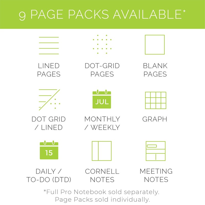 Rocketbook Pro Dot Grid Page Pack | Scannable Pro Notebook
