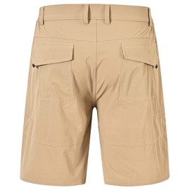 Rdruko Men's Outdoor Hiking Shorts Lightweight Fishing Work Golf Shorts 6 Pockets(Khaki, CA 32)