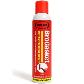 BroGasket Industrial RTV Silicone Gasket Maker – High-Temp, Oil & Chemical-Resistant, Form-in-Place Gasket Sealant with Auto-Dispensing Nozzle for Perfect, Leak-Proof Beads (Red)