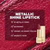 OULAC Metallic Shine Lipstick, Velvety Texture With Glossy Opaque Finish,