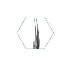 A2Z- High Precision Grade Stainless Steel Lab Tweezers Curved with Straight Micro Pointed Tips & Non Slip Grip Labware, Inspection & Repair Tool- For Microscopic & Precision Tasks - 4.5 Inch