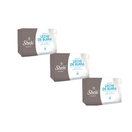 Paquete Con 3 Jabón de leche de burra aclarante natural limpieza facial sheló nabel
