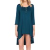 Naggoo Women Solid v neck Tunic for Leggings Swing Flare