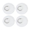 4PCS D Ring Patch PVC Round Shape Strong Stainless Steel