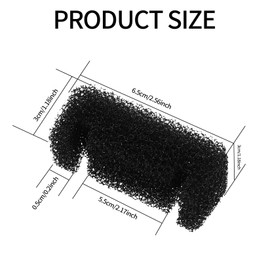 ieron 12 Pieces Cat Water Fountain Foam Filters, Sponge Filter for Cat Fountain Replacement Pet Cat Dog Water Fountain Foam Filter for Water Dispenser Filters 6.5x3x3cm Black