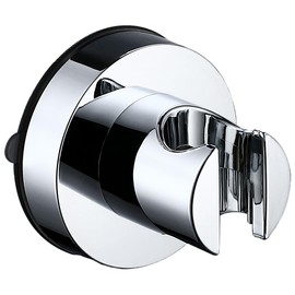 V-Frankness Shower Holder with Suction Cup, Removable No-Drill Wall Mount, Universal Bathroom Hose Bracket, Chrome​