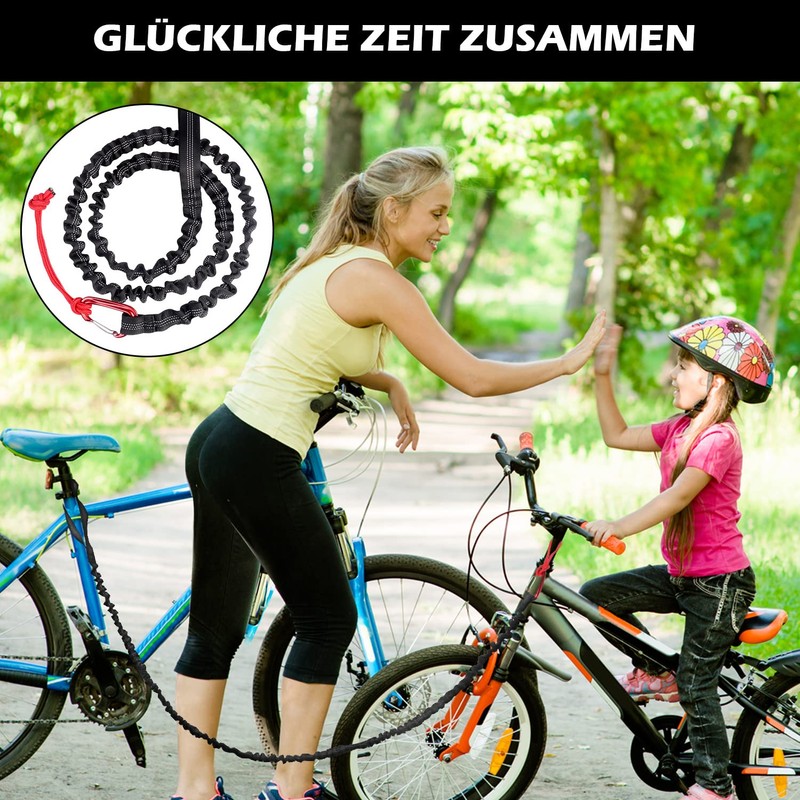 Tow Rope, 3 Metre Bicycle Tow Strap, Elastic, Load Capacity