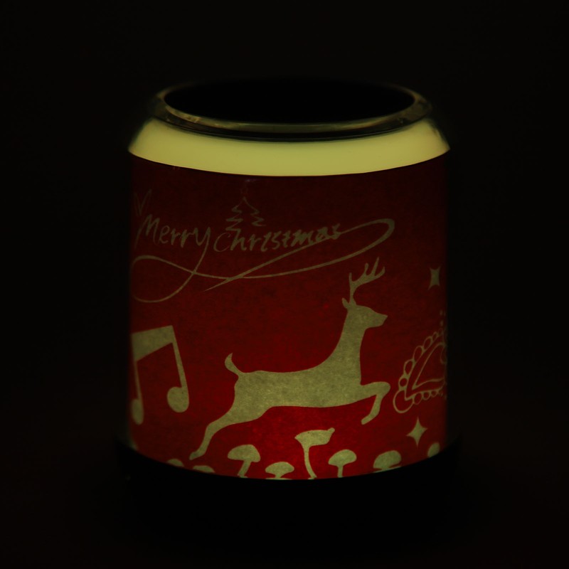Mini Bluetooth Speaker Christmas Pattern Festive Atmosphere RGB Music Player