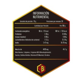 Pre Entreno Red Gold Clembu-nox 300 Gr 30 Servicio