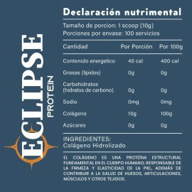 Colágeno Hidrolizado Eclipse 1kg Polvo Sabores 200 Servis