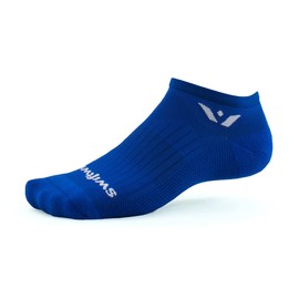 Swiftwick- ASPIRE ZERO Running & Cycling Socks (Cobalt, Large)