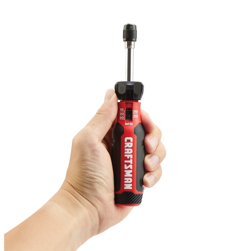 CRAFTSMAN Torque Screwdriver Set with Storage, 1" Phillips, Slotted, Hex,