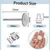 TOAOB 300 Pairs Flat Stainless Steel Earrings and 6 mm