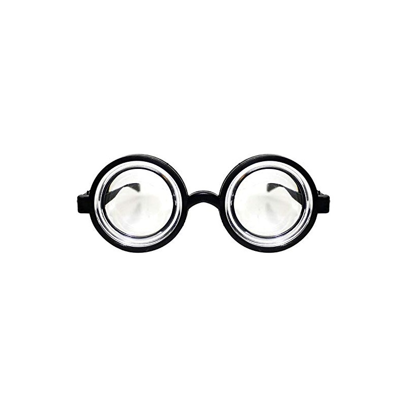 LR Supplies Black Nerd Glasses Round Thick Geek Fancy Dress