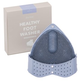 daimei Foot Brush, Gift, Foot Wash Mat (Clean Up and Down Brush), Healthy Foot Washer, Gentle Colors, Eggplant, Foot Care, Made in Japan
